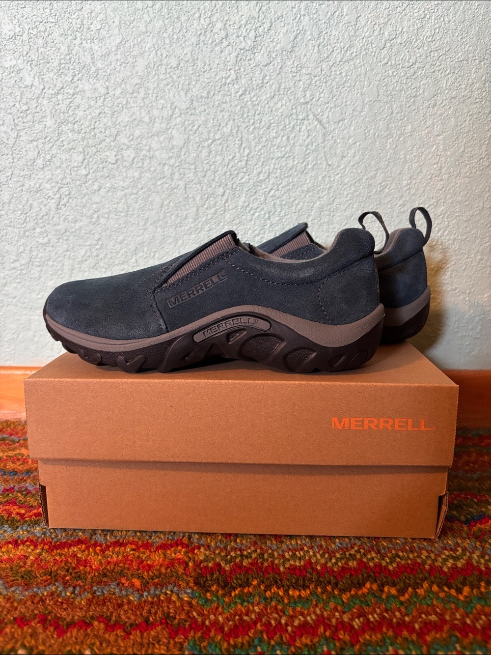 Merrell Little Kids Jungle Moc, Ink Suede Blue, size 2 - NWT